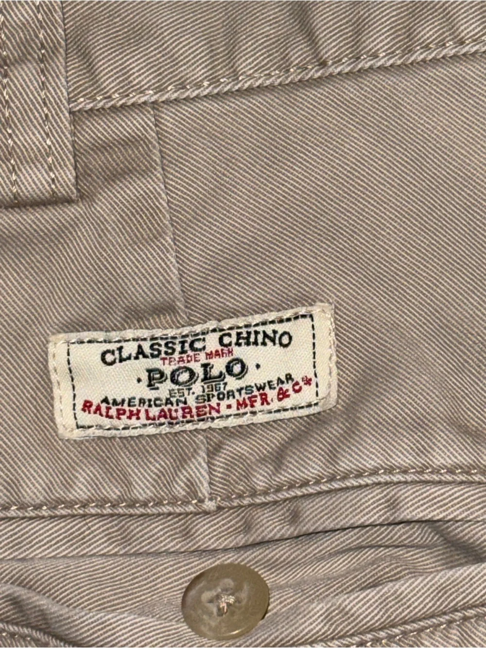 Polo by Ralph Lauren Light Khaki Flat Front Chino Shorts